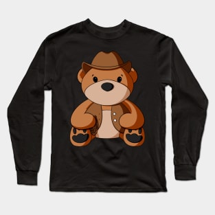 Cowboy Vest Teddy Bear Long Sleeve T-Shirt